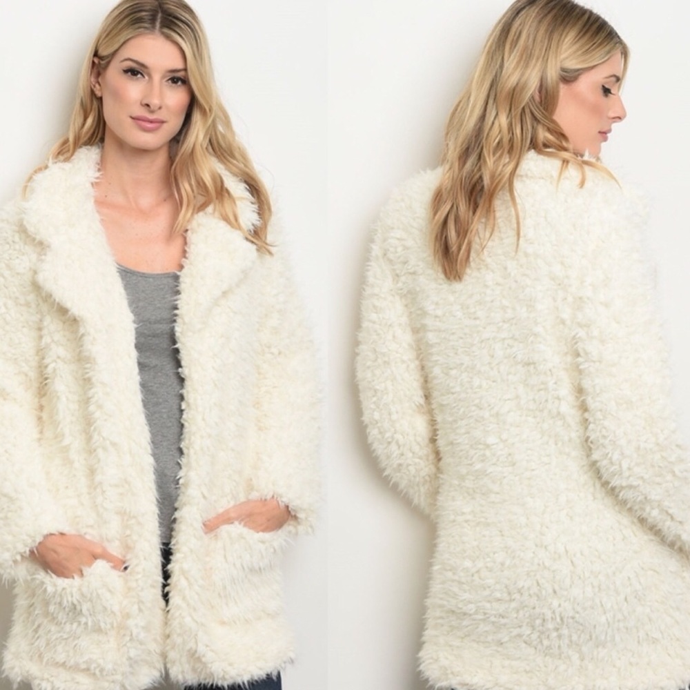 White Faux Fur Jacket